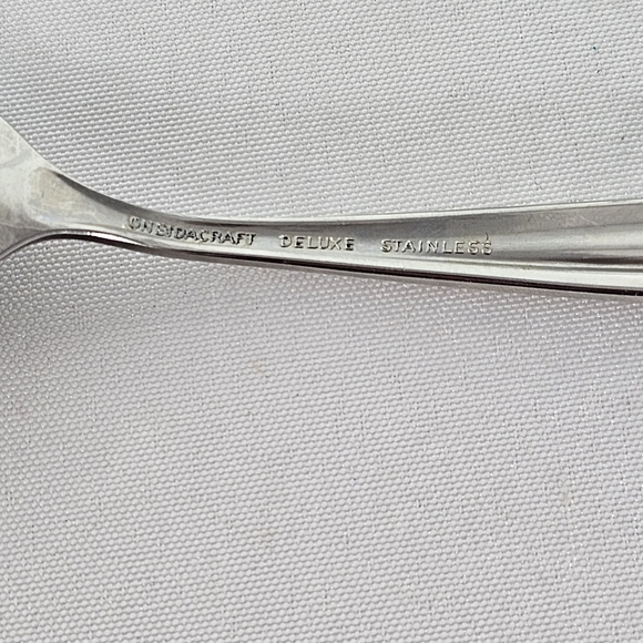 3 Oneida Textura Teaspoons Oneidacraft Deluxe textured spoon MCM Mod stainless - Picture 5 of 7